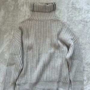 Brunello Cucinelli Light Gray Turtleneck Sweater